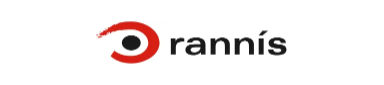 Rannís logo with red and black design elements.